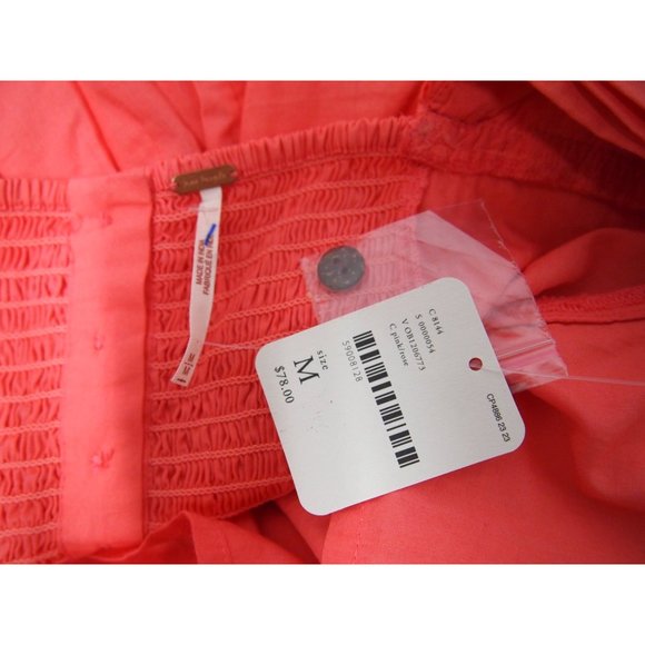 NWT Free People Women Looking My Best One Shoulder Puff Sleeve Mini Dress M Pink - Picture 7 of 8